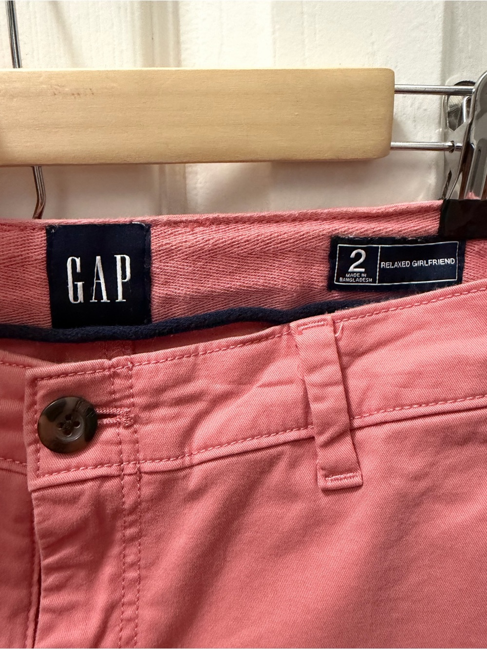 GAP Salmon Pink Relaxed Girlfriend Chinos - Picture 3 of 3